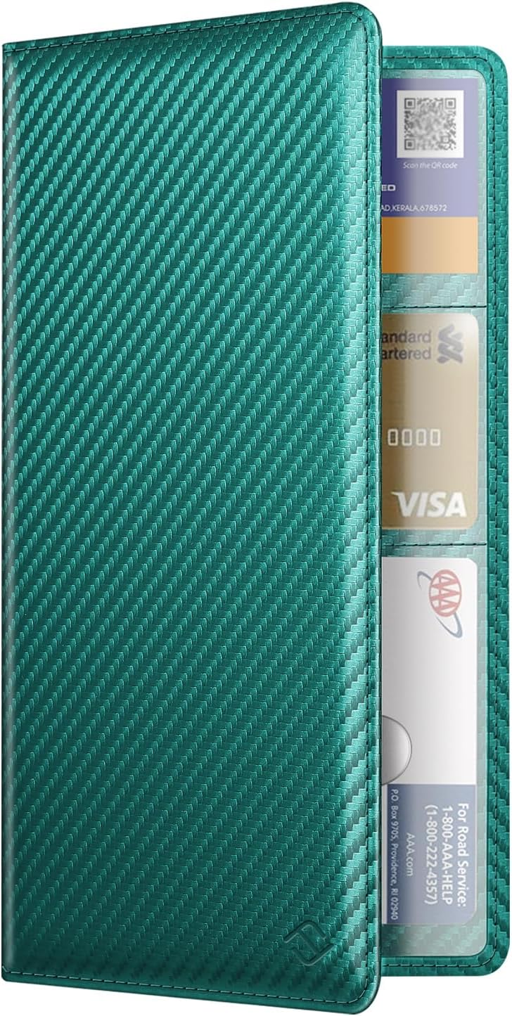FINPAC Car Registration and Insurance Card Holder, Vehicle Glove Box Card Organizer Wallet Automobile Accessories for License - Image 1